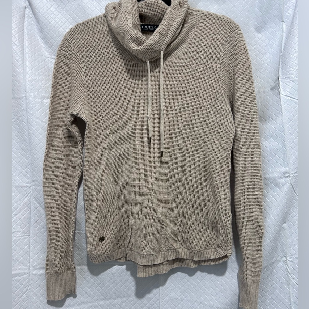 Ralph Lauren Women's Tan Crew Neck Sweater